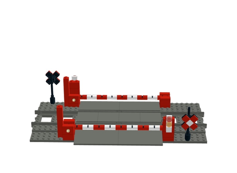 Lego Level crossing with barriers