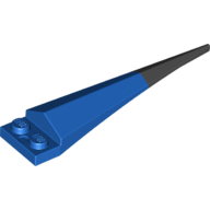 Lego Plate Special 1 x 2 with Angular Extension and Flexible Black Tip / Blue