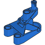 Lego Large Figure Foot, 3 x 4 1/2 x 2 1/3 with Technic Pin Connector / Blue