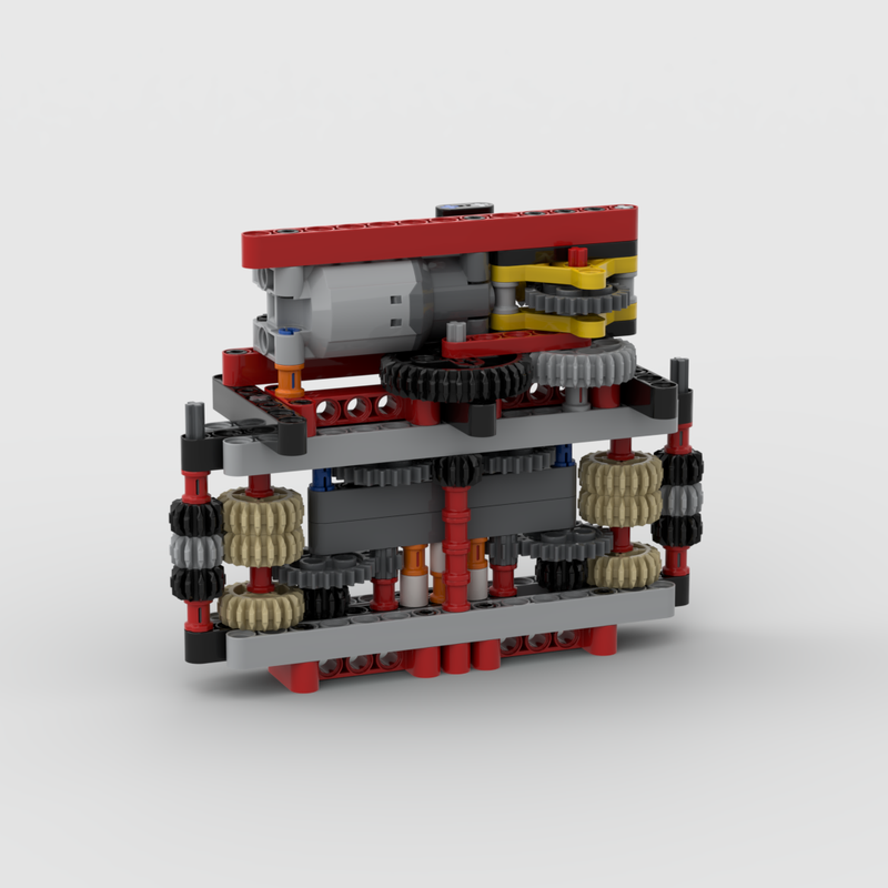 Lego Rigid slewing ring with 2160:1 drive