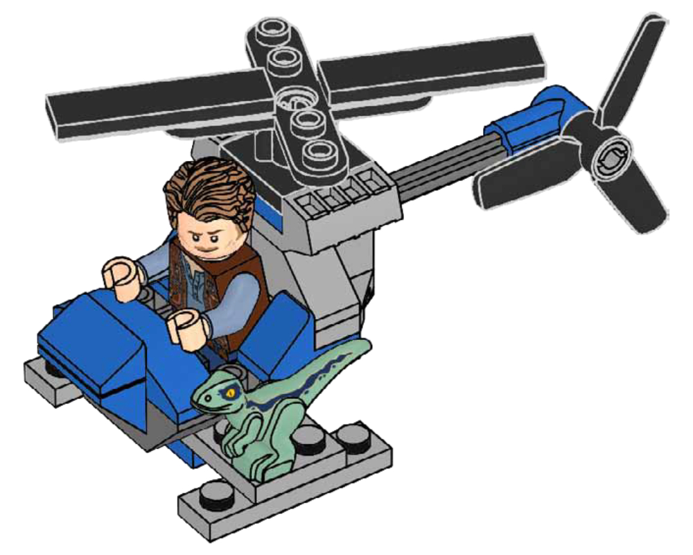 Lego Owen with Helicopter