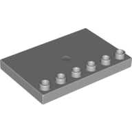 Lego Duplo Plate Special 4 x 6 with Studs on Edge / Light Bluish Gray