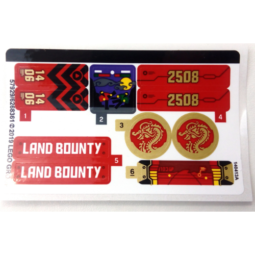 Lego Sticker Sheet for Set 70677-1 / [No Color/Any Color]