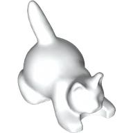Lego Animal, Cat, Kitten Crouching [Plain] / White
