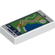 Lego Tile 1 x 2 with Smart Phone, Navigation Screen Print