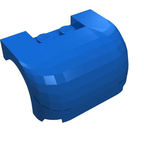 Lego Vehicle Body, Wheel Arch / Mudguard 3 x 4 x 1 2/3 Curved Front / Blue
