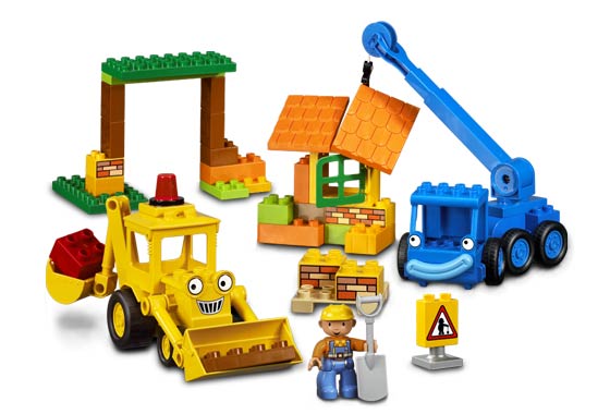 Lego Scoop and Lofty at the Building Yard