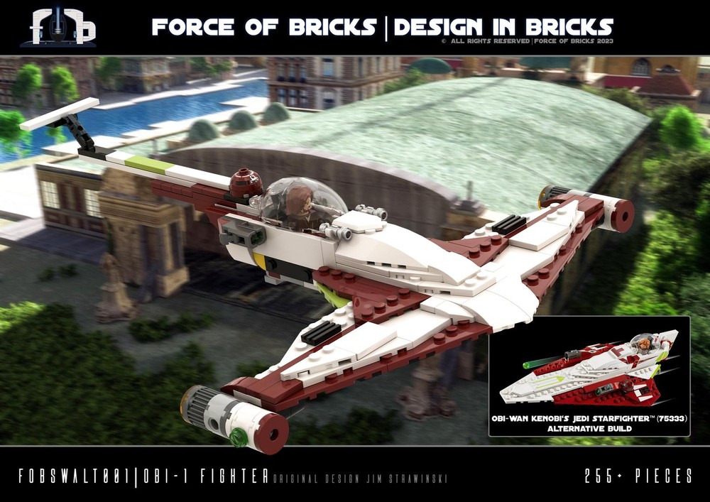 Lego Obi-1 Fighter (fobswalt001) | 75333 alternative build