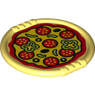 Lego Duplo Disk with Pizza Salami Print