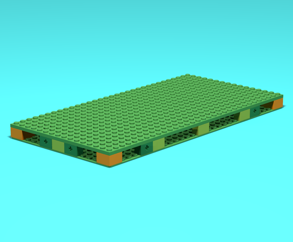 Lego MIls half plate system for modular city