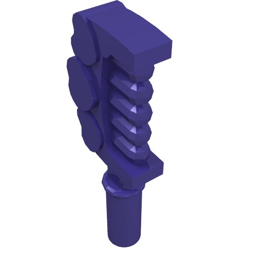 Lego Equipment Comb with Handle and 3 Hearts [Hair Accessory] / Dark Purple