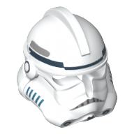 Lego Helmet Clone Trooper Phase 2, Open Front, Dotted Mouth Print / White