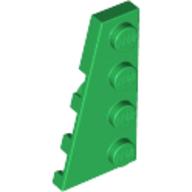 Lego Wedge Plate 4 x 2 Left / Green