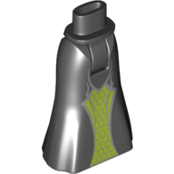 Lego Minidoll Hips and Full Length Skirt with Lime Scales Print / Black