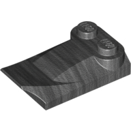 Lego Brick Wedged, Curved 2 x 3 x 2/3 Two Studs, Wing End / Pearl Titanium