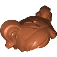 Lego Hair 2 Ponytails / Dark Orange