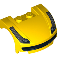 Lego Vehicle Body, Wheel Arch / Mudguard 3 x 4 x 1 2/3 Low Profile, Curved Front with Ferrari 458 Italia Print