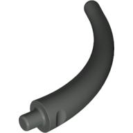 Lego Animal Body Part / Plant, Tail / Claw / Horn / Branch / Tentacle, End Section / Dark Gray