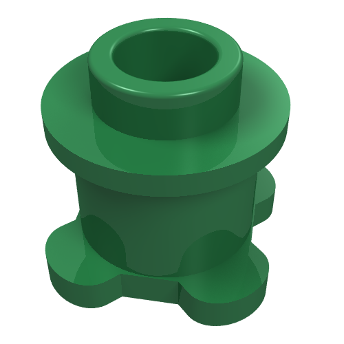 Lego Belville / Scala, Brick Round 1 x 1 x 2/3 Round / Green