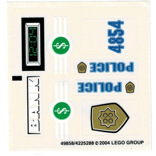Lego Sticker Sheet for Set 4854-1 / [No Color/Any Color]