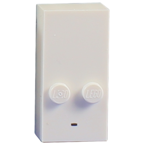 Lego Braille Brick 2 x 4 with 2 Studs ⠤ and '-' Print / White