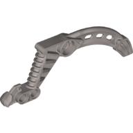 Lego Large Figure Weapon, Claw / Fang, 2 Pin Holes (Visorak Roporak) / Pearl Light Gray