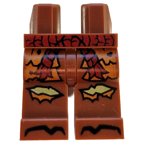 Lego Hips and Reddish Brown Legs with Reddish Brown Belt, Dark Orange Robe Ends, Olive Green Skin Through Tears print
