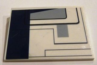 Lego Slope 10 6 x 8 with SW Republic Dropship Pattern Left (Sticker) - Set 10195 / White