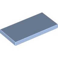 Lego Tile 2 x 4 with Groove / Bright Light Blue