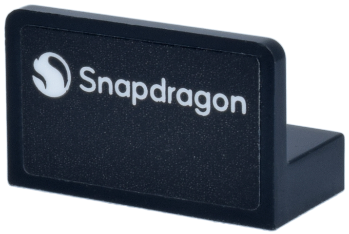 Lego Panel 1 x 2 x 1 with Rounded Corners with White 'Snapdragon' and Logo Pattern (Sticker) - Set 77244