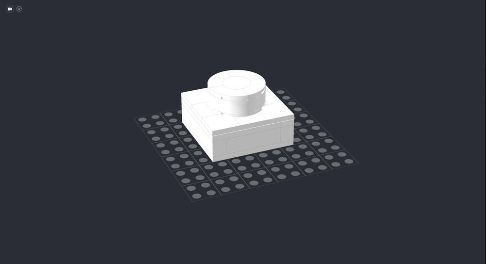 Lego Up-scaled 1x1 plate (x6 size)