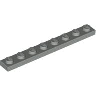 Lego Plate 1 x 8 / Light Gray