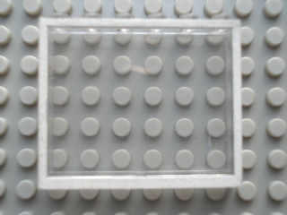 Lego Modulex Window 1 x 6 x 5 with White Border Print