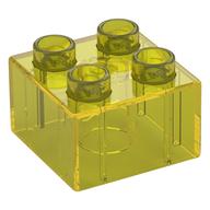 Lego Duplo Brick 2 x 2 / Trans-Yellow