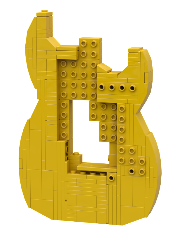 Lego Fender Stratocaster - yellow version