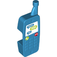 Lego Duplo Telephone with Reinforced Antenna and Keypad and Speech Bubbles Print