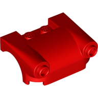 Lego Vehicle Body, Wheel Arch / Mudguard 3 x 4 with Headlights / Red