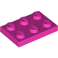 Lego Plate 2 x 3 / Dark Pink