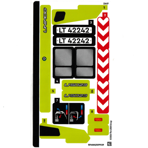 Lego Sticker Sheet for Set 42242-1