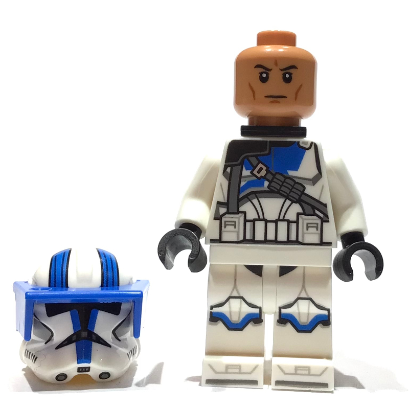 Lego Clone Heavy Trooper, 501st Legion, White Arms, Blue Visor