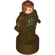 Lego Minifig Trophy Statuette, George Weasley, Dark Brown Outfit / Dark Brown