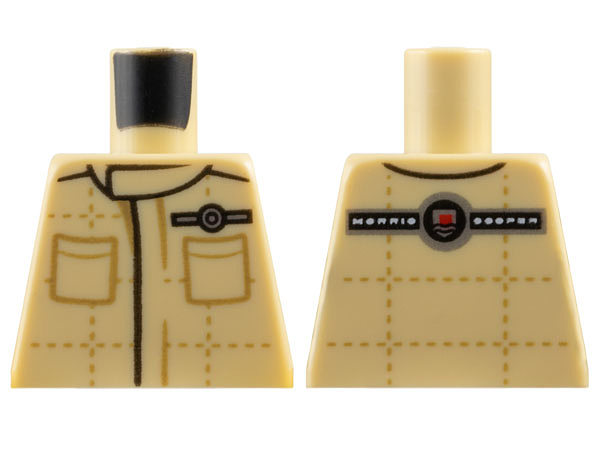 Lego Torso Speed Champions Jumpsuit with Pockets and Morris Cooper Logo Pattern / Tan