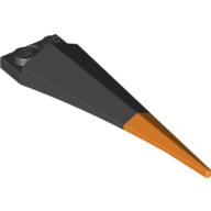 Lego Plate Special 1 x 2 with Angular Extension and Flexible Orange Tip / Black