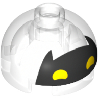 Lego Brick Round 2 x 2 Dome Top with Batgirl Mask Print