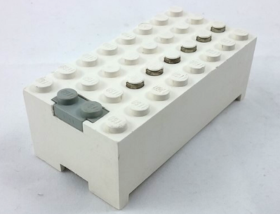 Lego Electric 9V Battery Box Small without Battery Cover / White