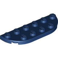Lego Plate Round Corners 2 x 6 Double / Dark Blue