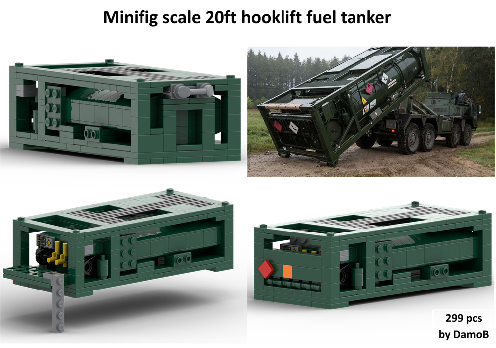 Lego PLS v1 20ft hooklift fuel tanker