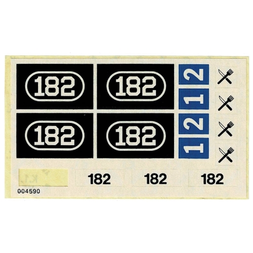 Lego Sticker Sheet for Set 182-1 / [No Color/Any Color]
