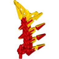 Lego Large Figure Weapon Blade, 4 Spikes, Marbled Yellow Pattern (Xplode)