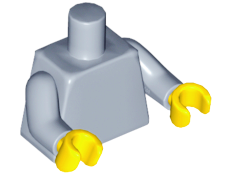 Lego Torso Plain / Sand Blue Arms / Yellow Hands